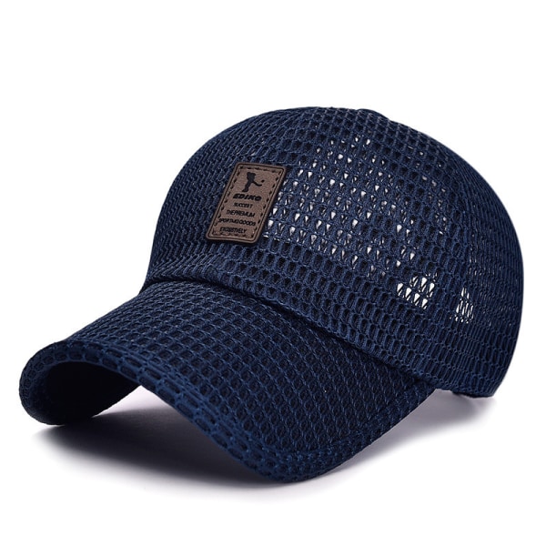 Kesä mesh baseball cap miehille Säädettävät hengittävät lippalakit miesten Navy blue onesize