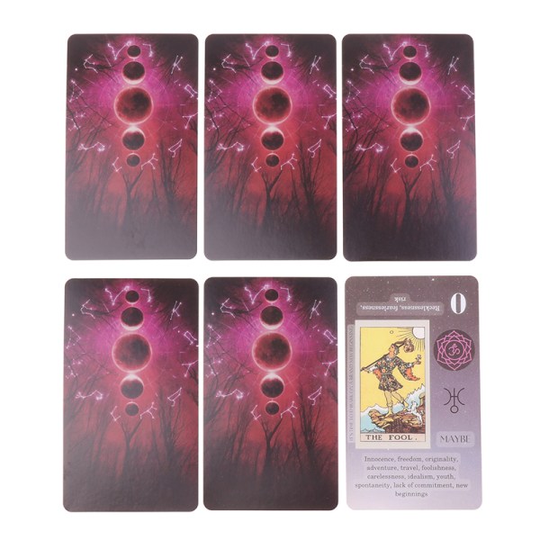 NYTT Learning Tarot Card Game Brettspill Engelsk spillekort W Multicolor one size