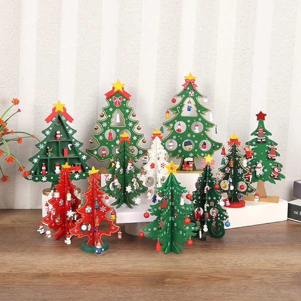 Kreativ gør-det-selv træ juletræsdekoration julegave Eller Green H