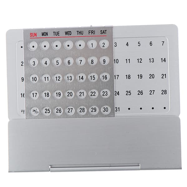 1 Stk Metalfremstilling 100 År Evighedskalender Kontor Sup Silver one size