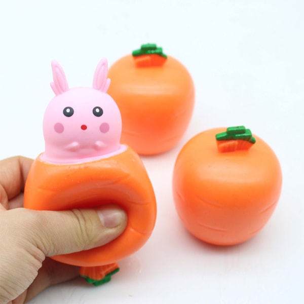 Decompression Vent Toy e Cartoon Carrot Cup Antistress Leker Orange 5*5*4cm