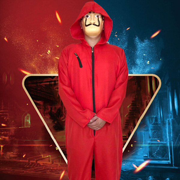 Unisex för Salvador Dali La Casa De Papel Money Heist Cosplay H Red M