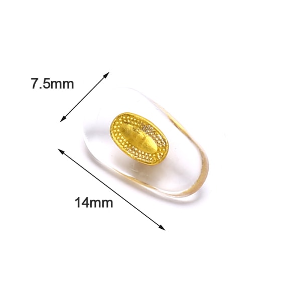 10 par silikone anti-slip næsepuder til briller Briller Acc Gold