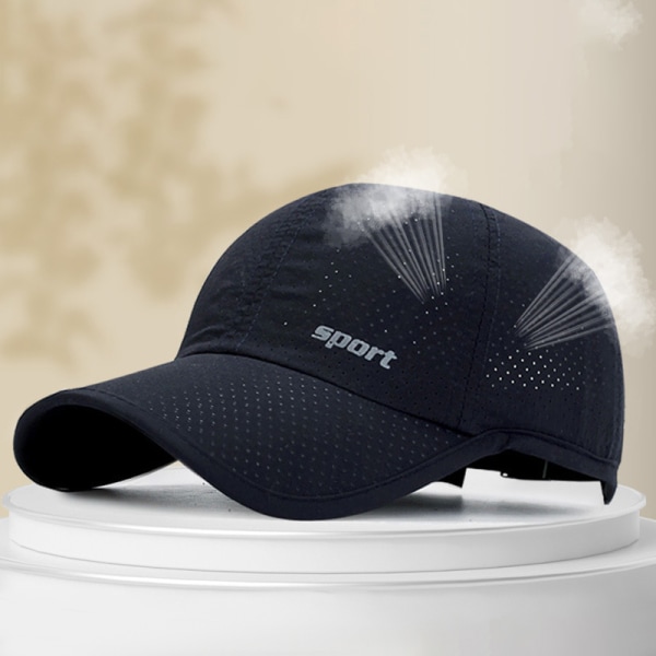 Män Kvinnor Sommar Baseball Cap Snabbtorkande Hattar Unisex Breathab Light gray one size