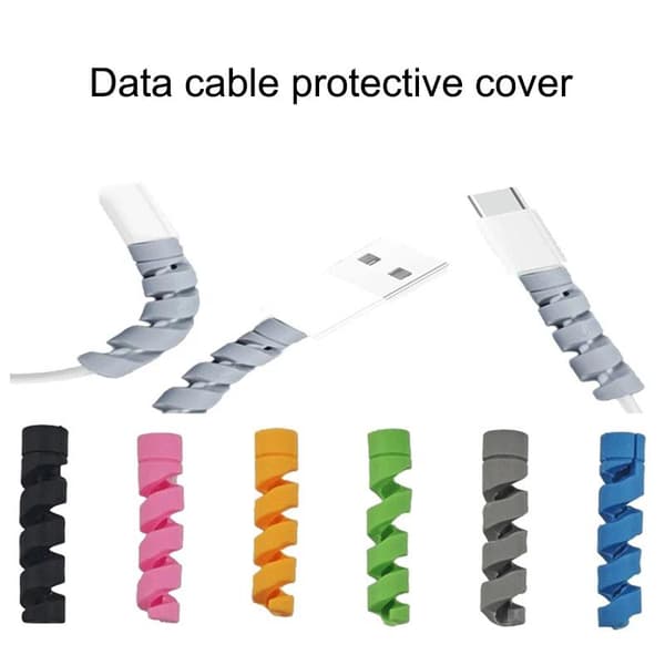 20 STK Silikone Spiral Kabelopruller Kabelbeskytter Cover USB Ledning P A3