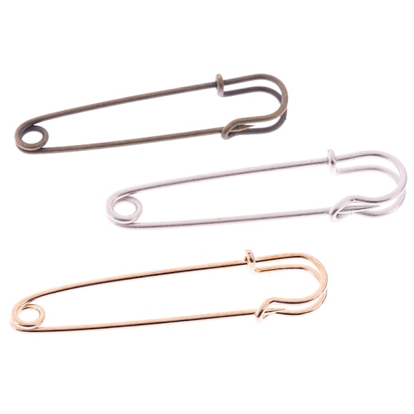 12 stk Large Heavy Duty Rustfrit Stål Big Jumbo Sikkerhedsnål Bla Silver