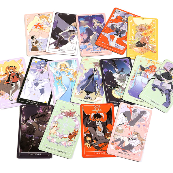 Anime Tarot Card Prophecy Divination Deck Family Party Board Ga A one size