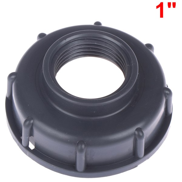 IBC Tankfittings S60X6 Groft gevindhætte til 1/2" 3/4" 1" Ada Black 1 inch