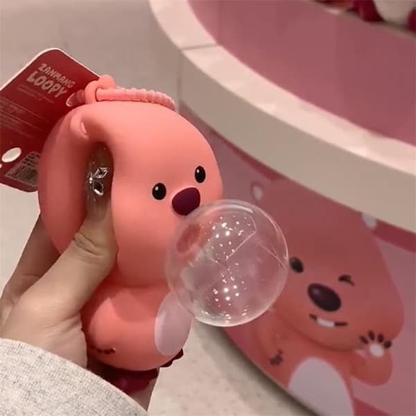 e Loopy Doll  Blås Bubbla Nyckelring Väska Hänge Avkoppling Till Pink one size