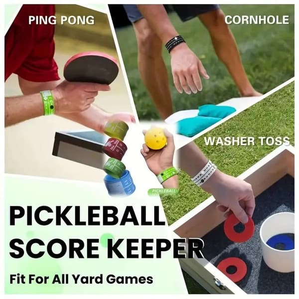 4 stk. Pickleball Scorekeeper Armbånd Quick-Score Playback Des 4pcs