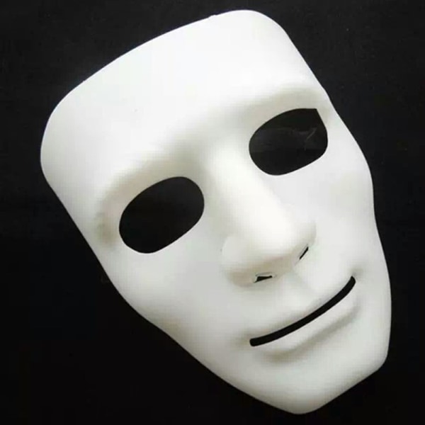 Full Face Unisex Street Dance Opera Party Mask Cosplay Black Wh Black ONESIZE
