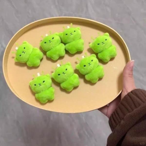 Alien Cat Pehmolelu Sarjakuva Täytetty Eläin Avaimenperä Tarvikkeet A2