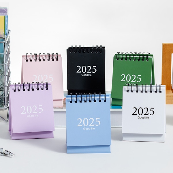 2025 Skrivbords kalender Årlig Månadsdaglig Planerare Tidshantering Green