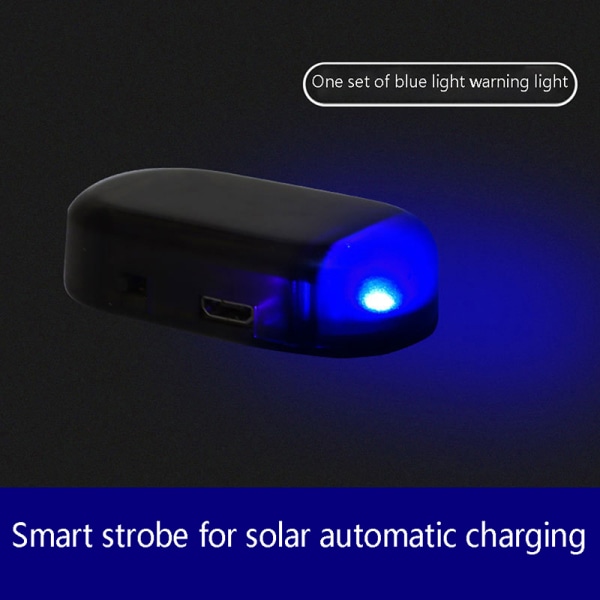 Auton väärä turvavalomerkkilamppu aurinkosimulaatio-LED-nukke A Blue A3