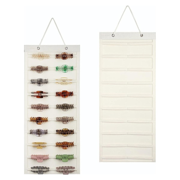 Hair Claw Clips Organizer med stor kapasitet pannebåndsholder Vegg H white 1 one size