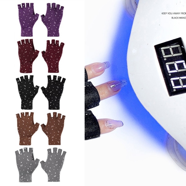 1 par anti UV-strålebeskyttelseshandsker UV-beskyttelseshandske Gray one size