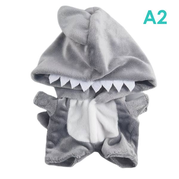 Onesie Byxor 20cm Dockdräkt Pyjamas Docka Kläder Docktillbehör gray 20*12cm