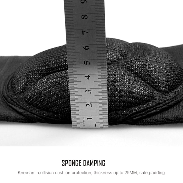 1Pari paksuja jalkapallolentopallon Extreme Sports -hiihtopolvisuojia Black L