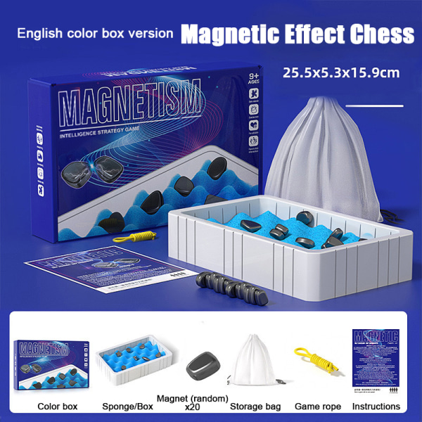 Lasten magneettinen shakkilautapeli kahdelle blue Sponge rope style
