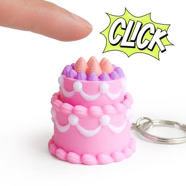 3D-tulostettu s Clicker-avaimenperä Simulaatiokakku Suklaa Clicker A5