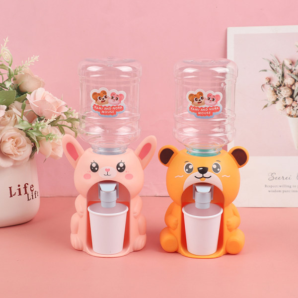 Mini Vanndispenser for Barn Gave eWater Juice Milk Drinki Pink rabbit
