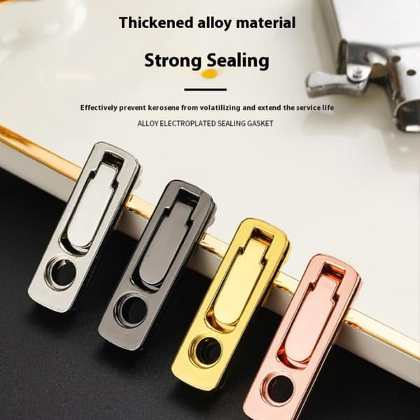 1 sett lettere forseglende metall bomullsbase for lettere innerforing Gold