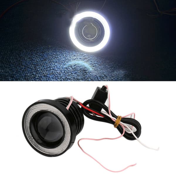 1* 3,5" Angel Eyes LED-tåkelys Bil SUV Universal White Drivin 3.5White light