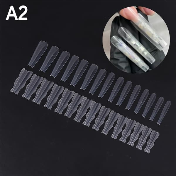 60 st Poly Dual Forms Nagelgelform Snabba byggtips Nagel Ex A2