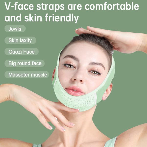 Face V-line Slimming Mask Bältesrem Double Chin Lifting Cheek Green onesize