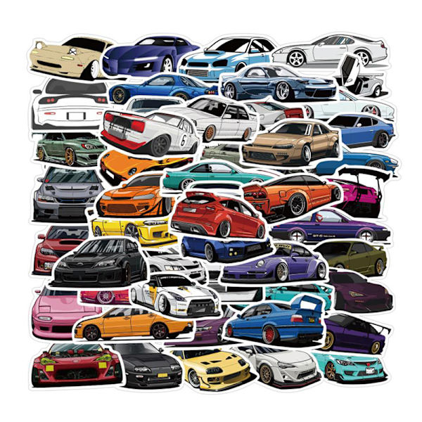 50st JDM Automotive Bil Graffiti Sticker Gitarr Resväska Skate 2#