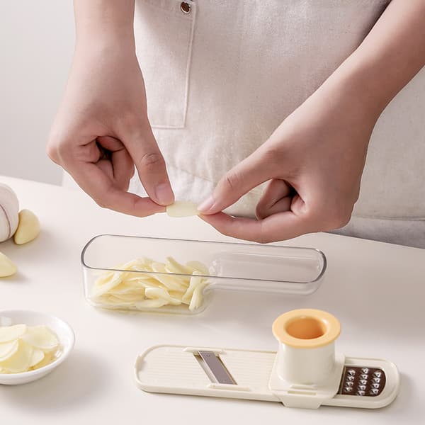 Hvidløgskværn Mini Hvidløgsprocessor Processorværktøj Beige