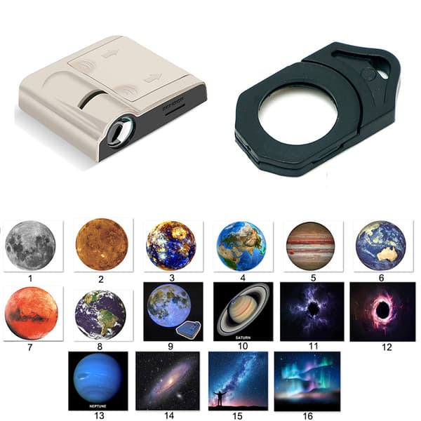 Moon Galaxy projektionslampe Kreativ baggrund natlys øre Beige onesize