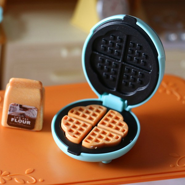 Nukkekodin keittiö Mini leivänpaahdin tasku sähköuunilelu miniat Black 1pcs
