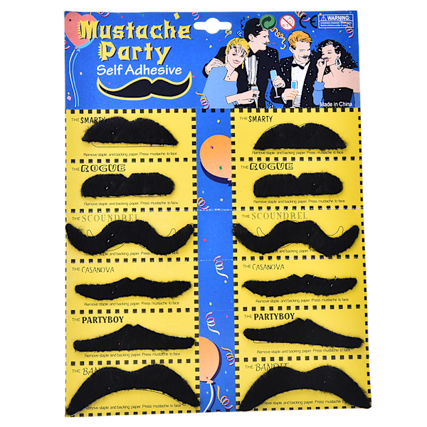 12 kpl Set Miesten Musta Viikset Viikset Funny Beard Juhlasali