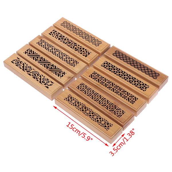 1 kpl Bambupuinen suitsuketeline Polttava Joss Insence Box B Brown onesize