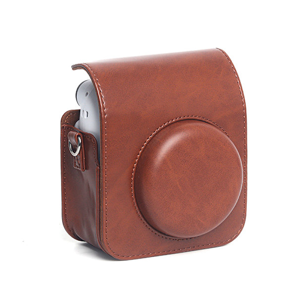 Instax Mini 12 Case -kameralaukkuun PU-nahkainen case Brown 1