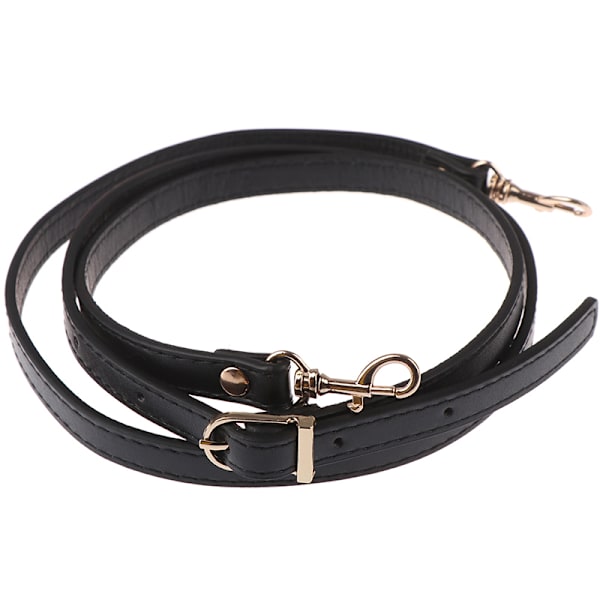 120 cm læder skuldertaske Håndtag Pung Strap Håndtasker Bælte Str Black