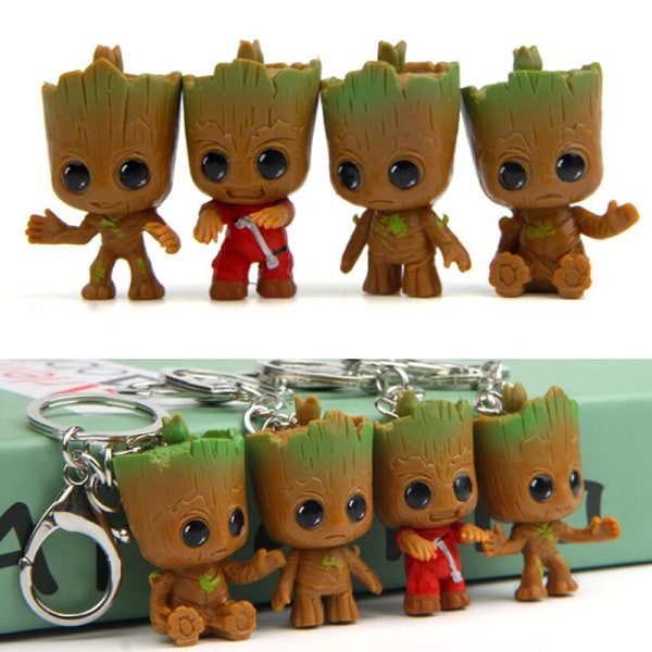 Guardians of Galaxy Tree Man Groot figur nyckelring bil nyckelring