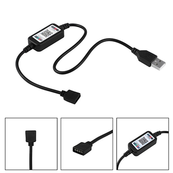 Bluetooth-kompatibelt Light Ribbon RGB Wireless Home LED RGB USB onesize