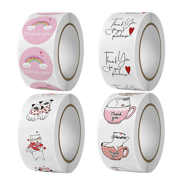 500 stk Tak for dit køb Stickers Scrapbog Gracia A3 A3