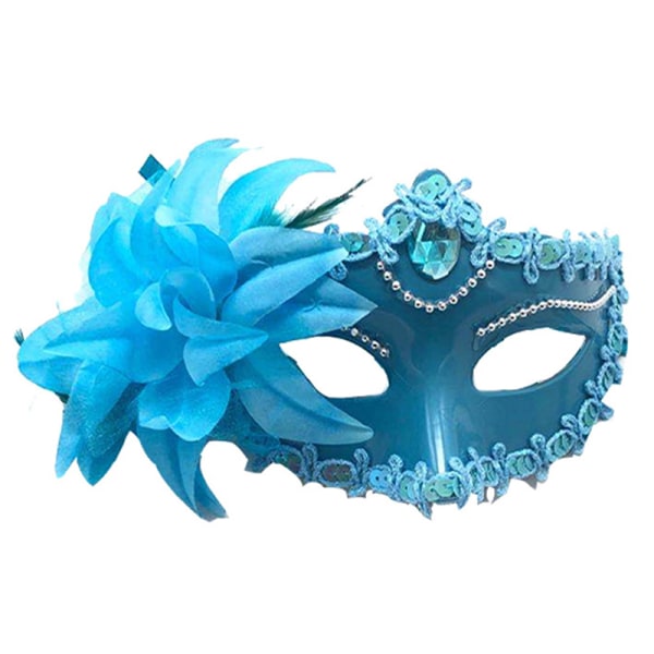 Sexy Diamond Venetian Mask Venezia Feather Flower Wedding Carniv Pink onesize