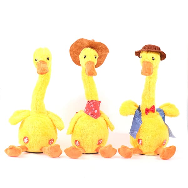 Dancing Duck Elektroniska plyschleksaker Repetera Prata Sjung Record V 5 one size
