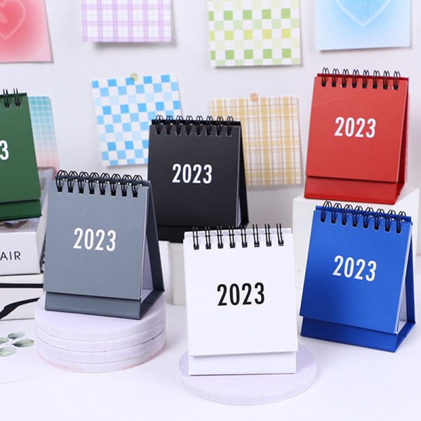 2023 INS Style Retro Kalender Kreativ Simple Planner Decoratio Blue D