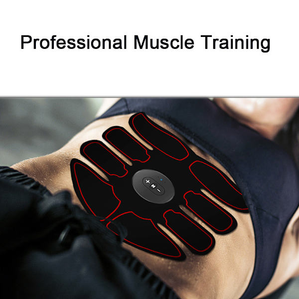Muskelstimulator Abdominal Exerciser Bantning Electric Abdome Black