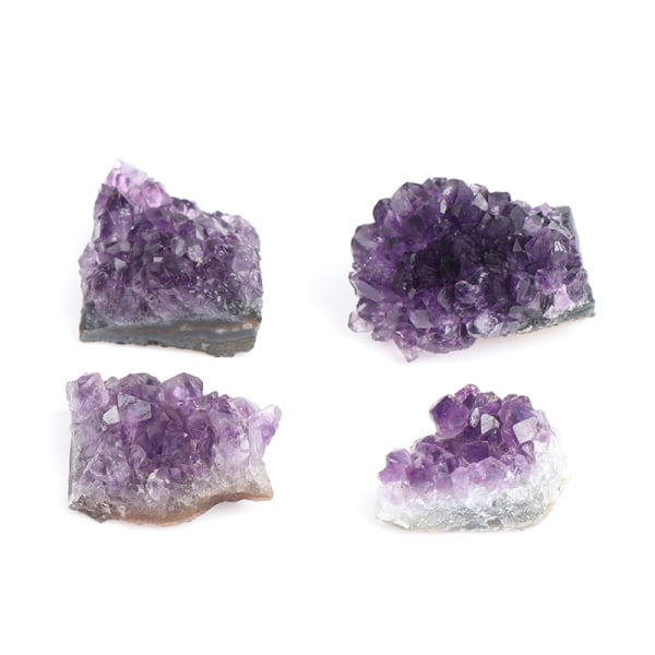 Natural Ametist Cluster Quartz Crystal Mineral Specimen Healin Medium