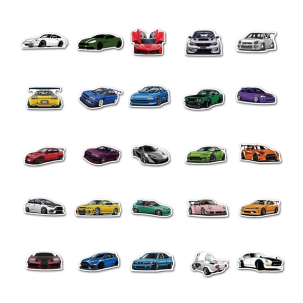 50 stk JDM Automotive Bil Graffiti Sticker Gitar Koffert Skøyte 2#
