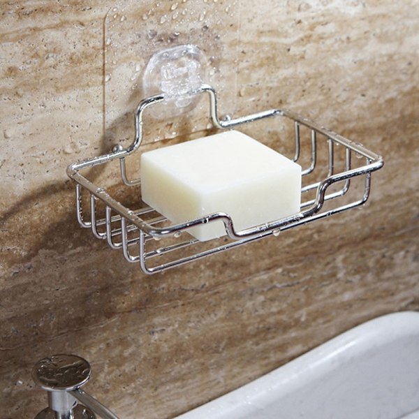 2st rostfritt stål badrumshörnduschhylla med sug White 2Pcs