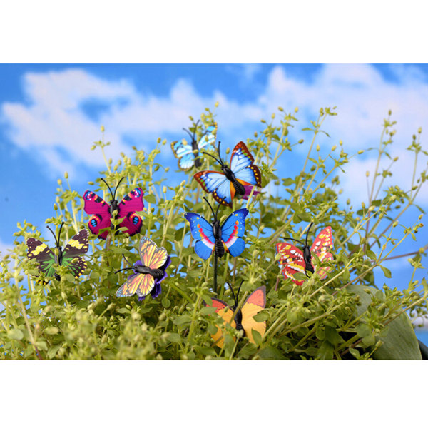 16X Butterfly Miniatyr Fairy Garden Ornament Pot Craft Dollho Multicolor 16pcs