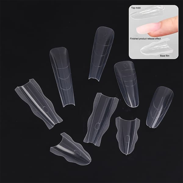 60 stk. Poly Dual Forms Neglegelform Hurtigbyggende Tips Negleforlengelse A2