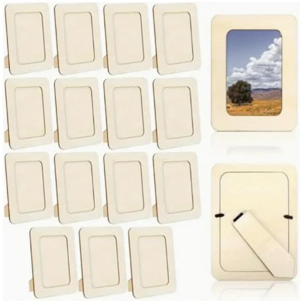 Billedrammer i træ Beige